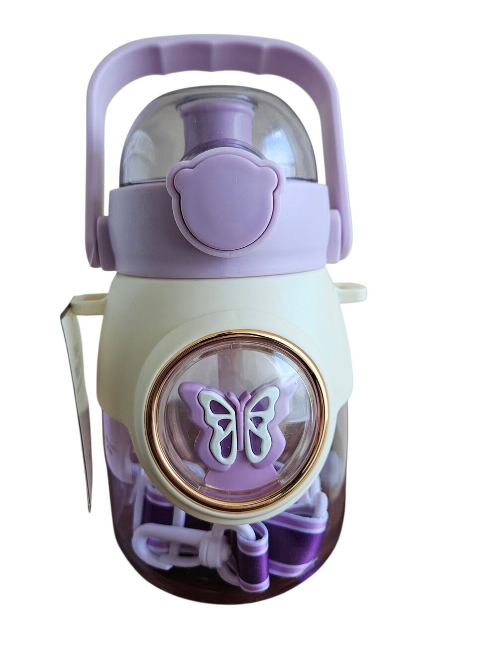 NWT Kawaii Water Bottle with adjustable shoulder strap 27fl oz BPA free.